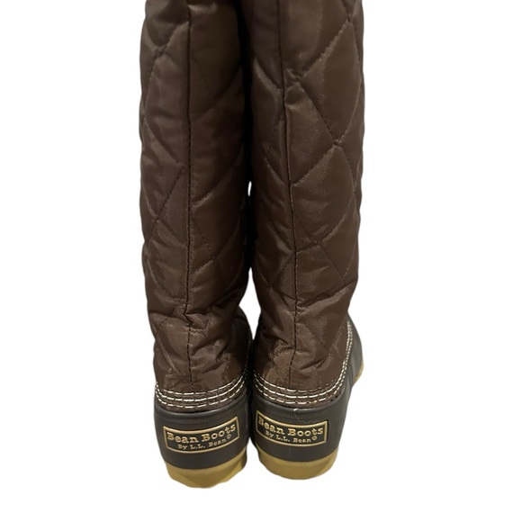 Women’s LL Bean Shearling Lined Quilted Snow Duck Boots, Size 6 M. - Picture 4 of 10